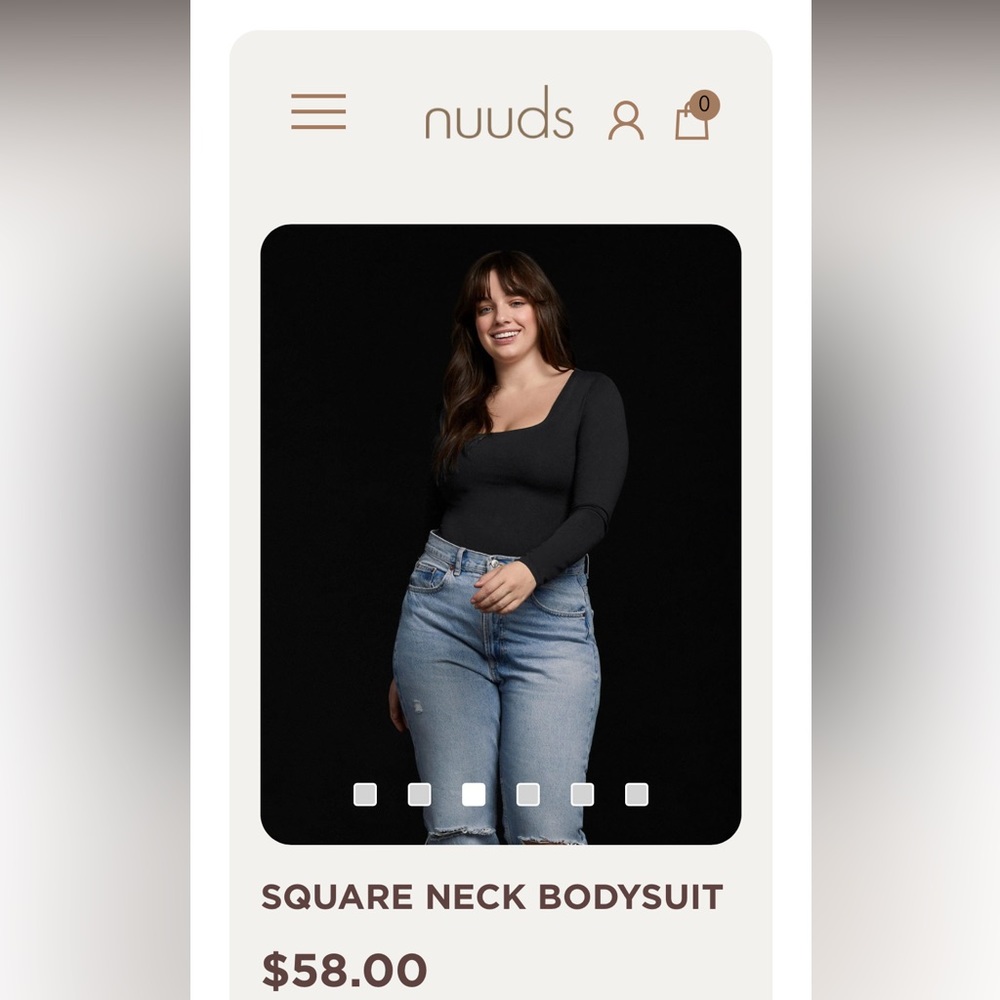 NUUDS square neck bodysuit